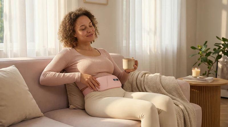 Plaats FlowEase rond je middel